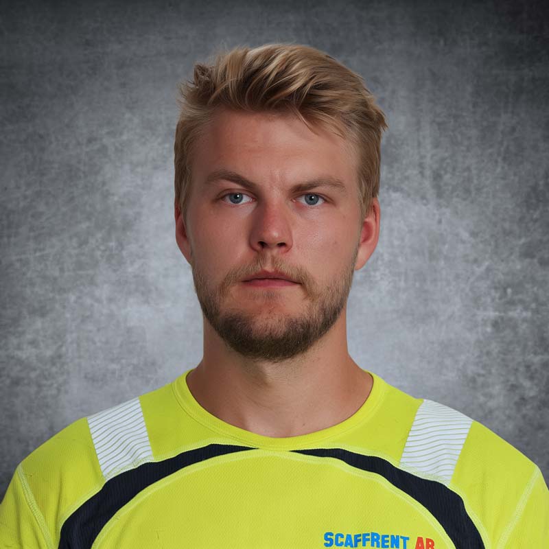 Ställningsbyggare Anton Ensson Hammarström