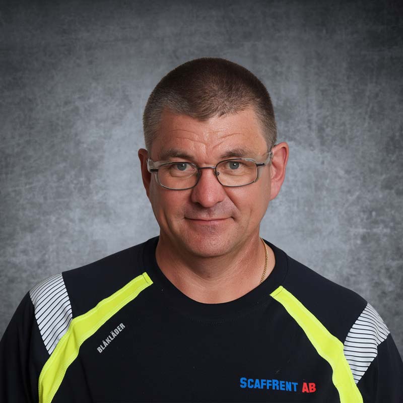 Ställningsbyggare Fredric Eriksson