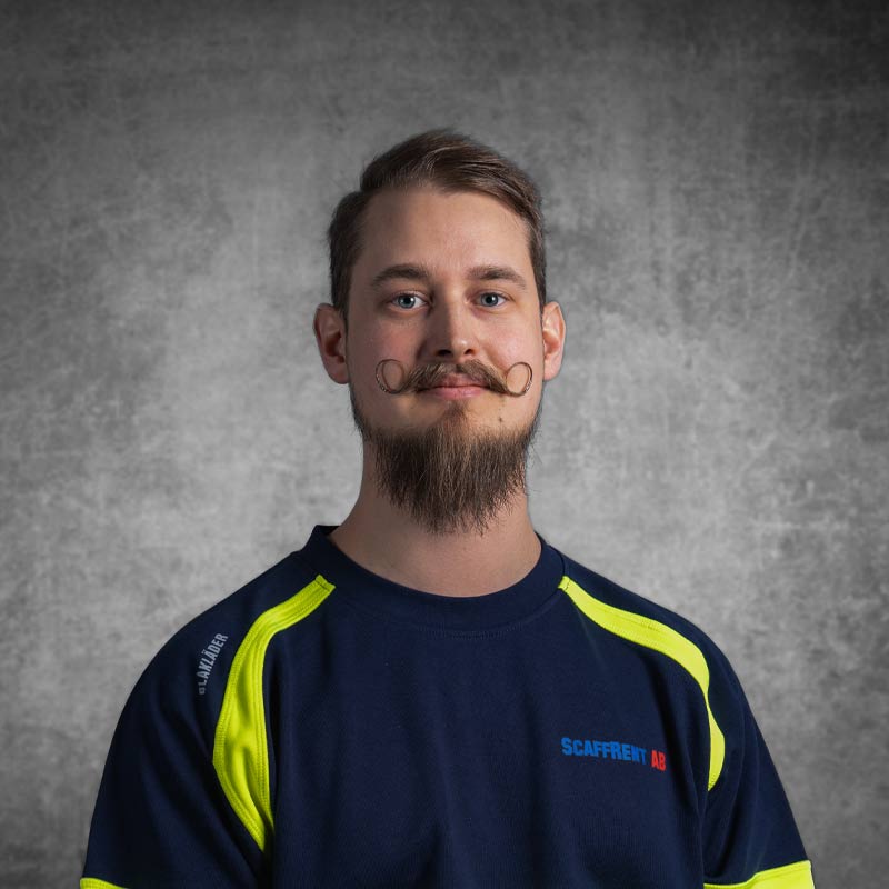 Porträttbild på Scaffrents Fredrik Björnlod